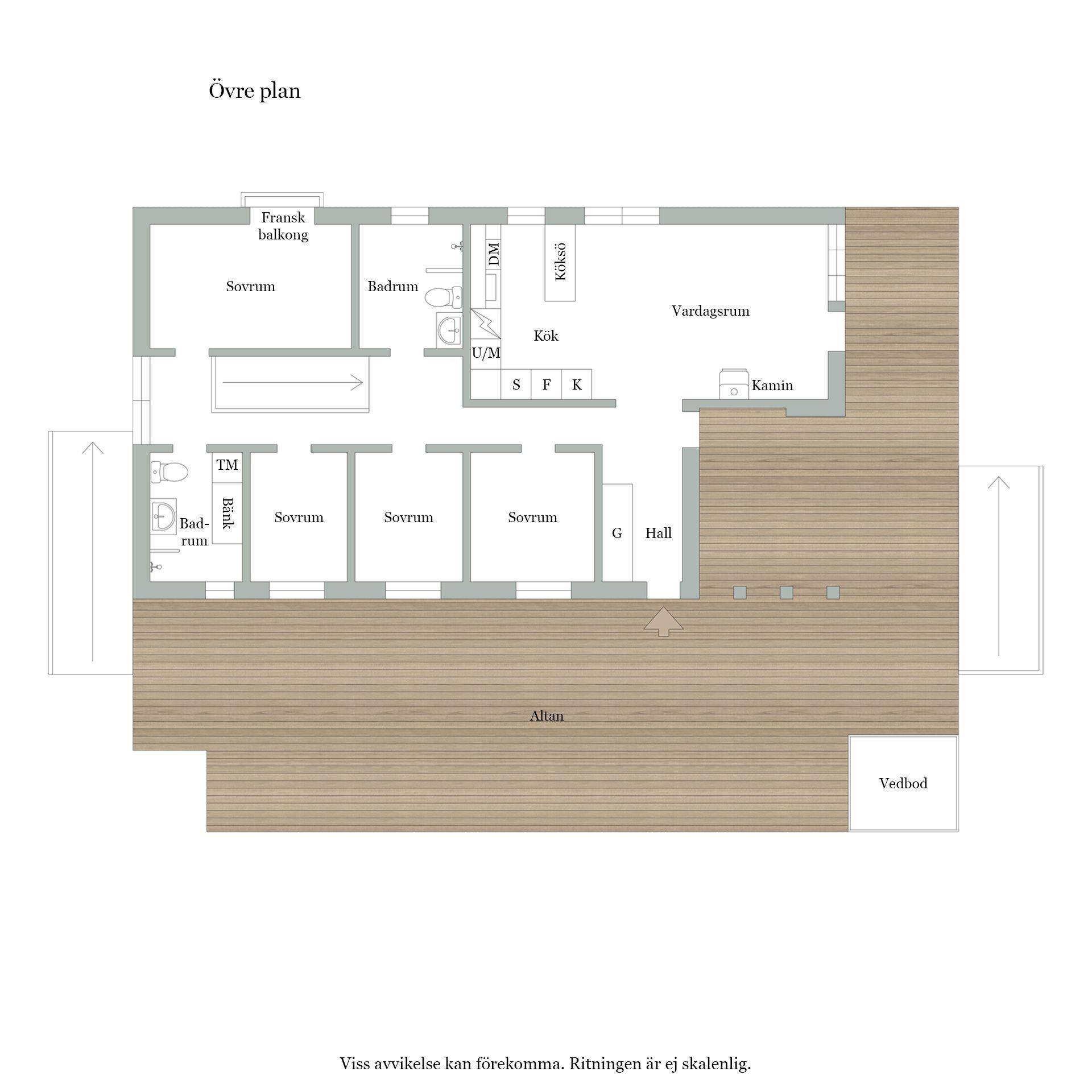 Modern villa med två uthyrningslägenheter och skogen som granne