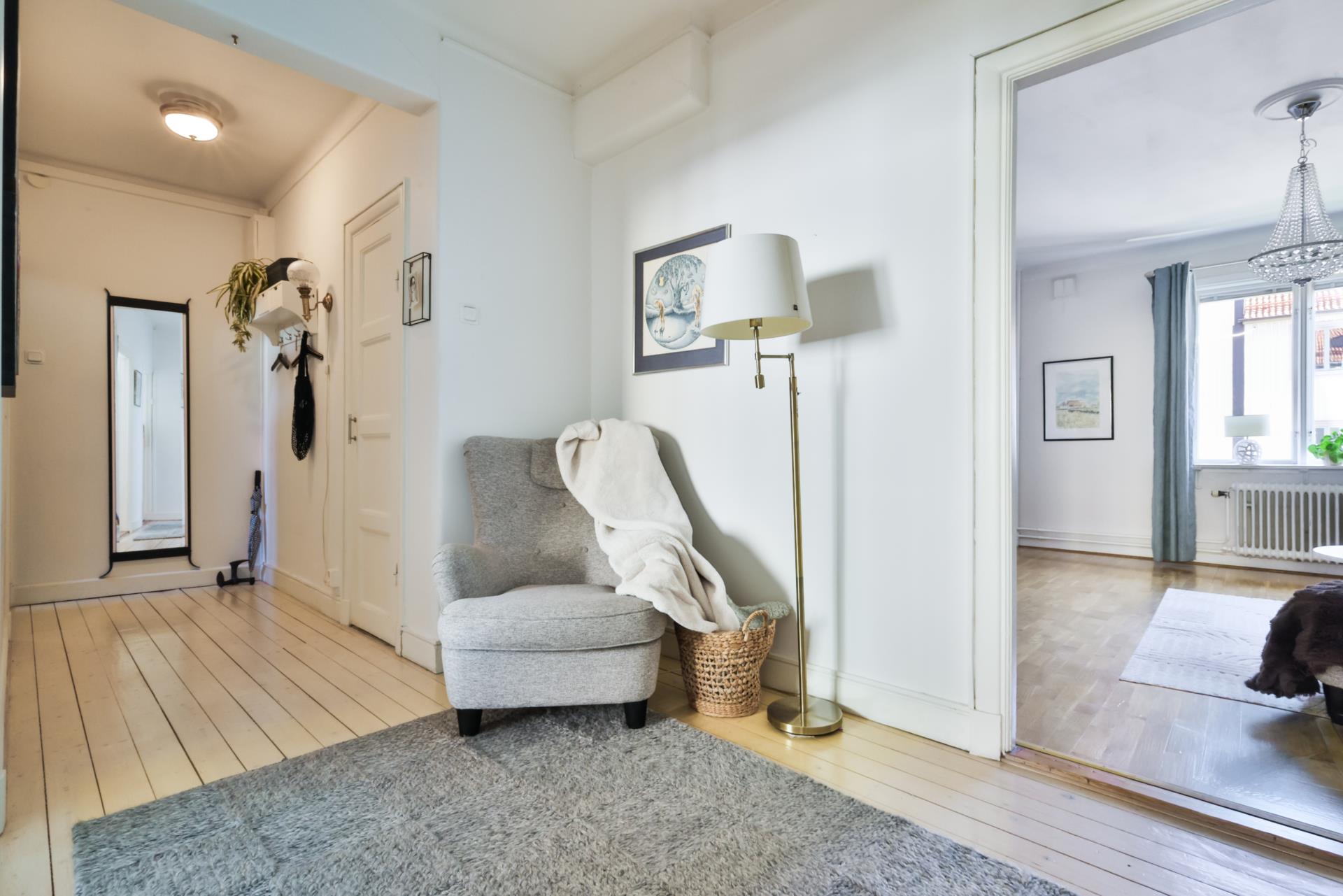 Charmig och ljus 2:a i Majorna med en grönskande innergård