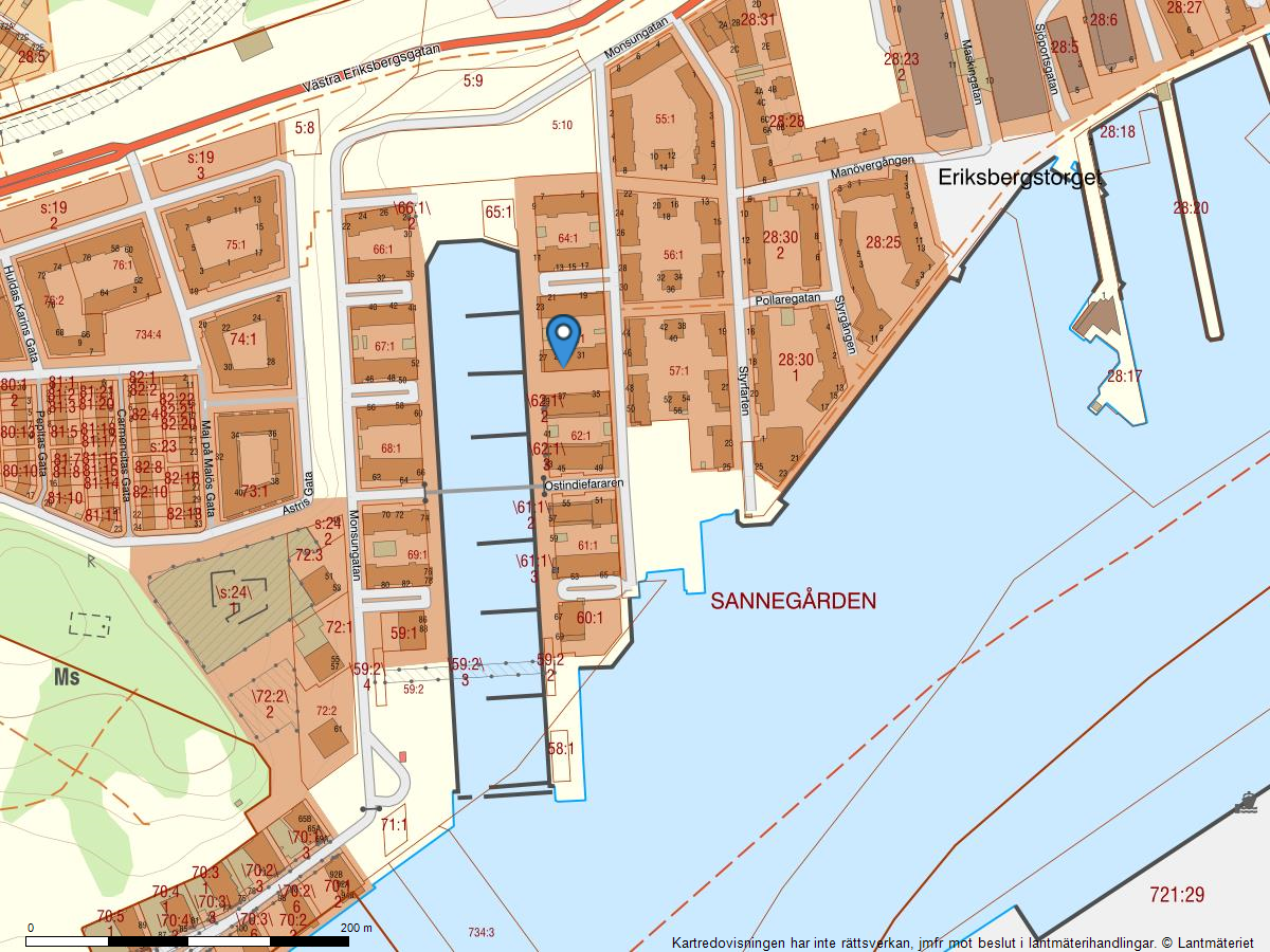 Stilfull 1,5:a med hamnutsikt och tillgång till uppvärmd pool i Eriksberg